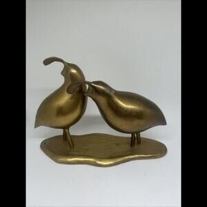 Beautiful Vintage Bjan modernist birds brass sculture figurine Unmarked Rare